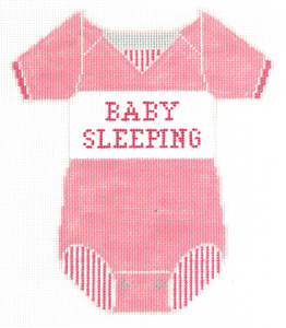 click here to view larger image of Onesie - Baby Sleeping Pink (hand painted canvases)