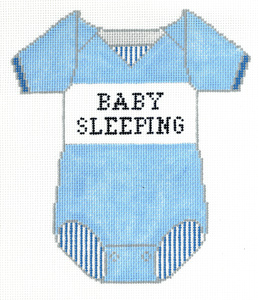 click here to view larger image of Onesie - Baby Sleeping Blue (hand painted canvases)