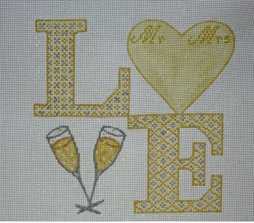 click here to view larger image of LOVE - Wedding (hand painted canvases)