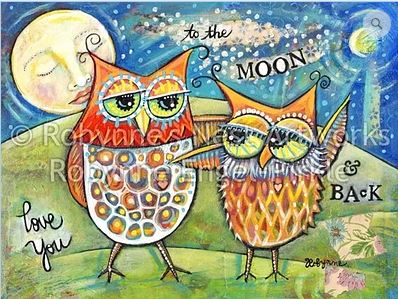 click here to view larger image of Love You to the Moon and Back (hand painted canvases)