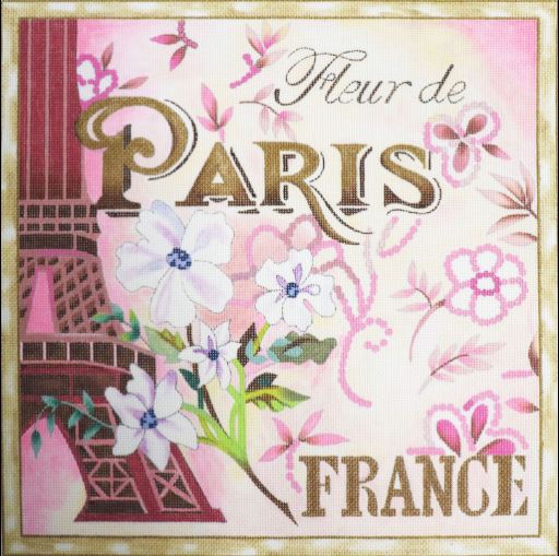 click here to view larger image of Fleur De Paris - France (hand painted canvases)