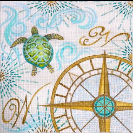 click here to view larger image of Coastal Turtle  (hand painted canvases)