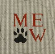 click here to view larger image of Meow w/ Paw Print - Red & Black (hand painted canvases)