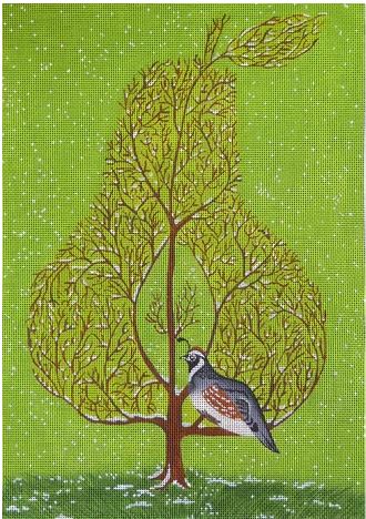 click here to view larger image of Partridge in a Pear Tree (hand painted canvases)