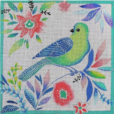 click here to view larger image of Green Bird (hand painted canvases)