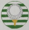 click here to view larger image of Monogram Round - Golf (hand painted canvases)