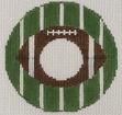 click here to view larger image of Monogram Round - Football (hand painted canvases)