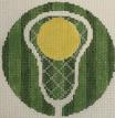 click here to view larger image of Monogram Round - Lacrosse (hand painted canvases)