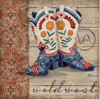 click here to view larger image of Wild West Boots IV (hand painted canvases)