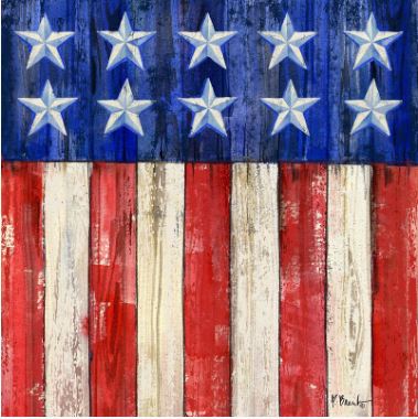 click here to view larger image of All-American Flag II Coaster (hand painted canvases)