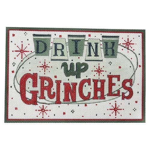 click here to view larger image of Drink Up Grinches (hand painted canvases)