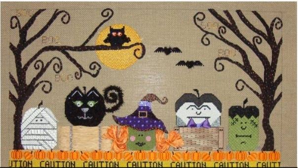 click here to view larger image of Spooktacular (hand painted canvases)