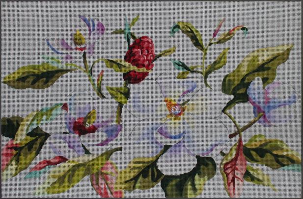 click here to view larger image of White Magnolias (hand painted canvases)