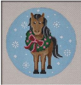 click here to view larger image of Horse with Wreath (hand painted canvases)
