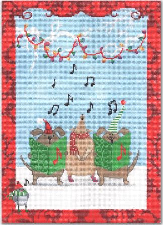 click here to view larger image of Animal Christmas Choir  (hand painted canvases)