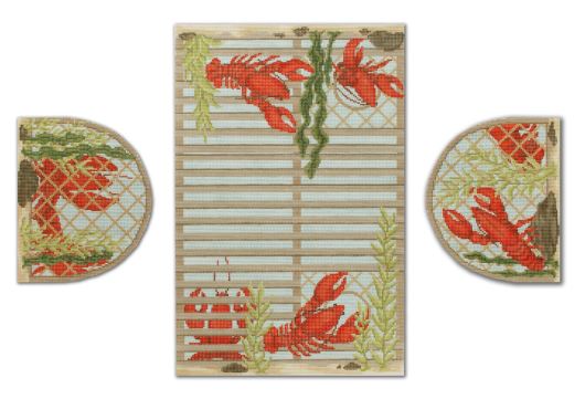 click here to view larger image of Lobster Trap - Curved Top (hand painted canvases)