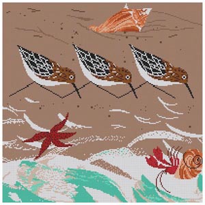 click here to view larger image of Beach Birds  (hand painted canvases)
