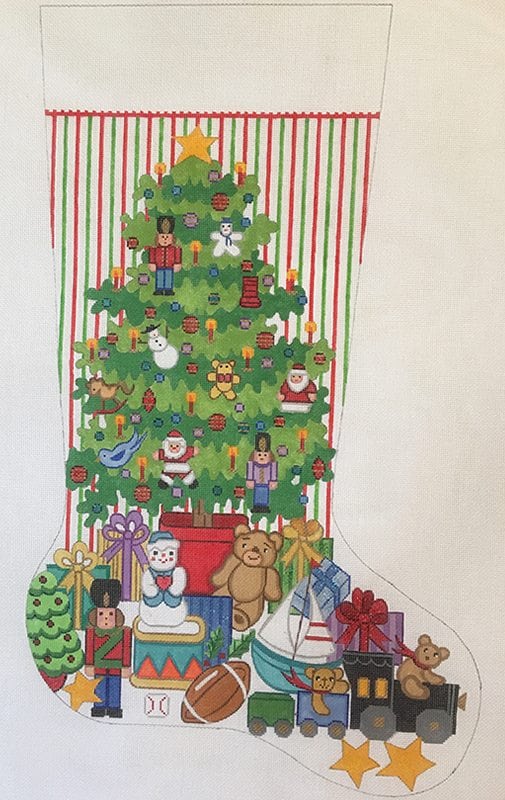 click here to view larger image of Christmas Stocking - Toys for Boys (hand painted canvases)