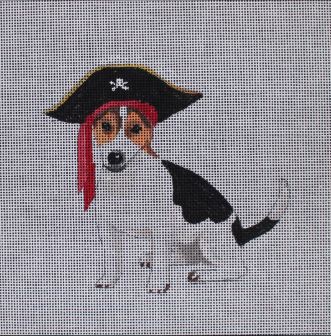 click here to view larger image of Jack Russell Pirate (hand painted canvases)