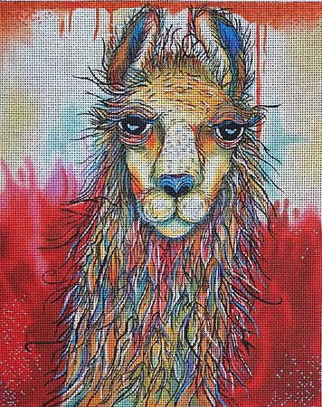 click here to view larger image of Llama Drama (hand painted canvases)