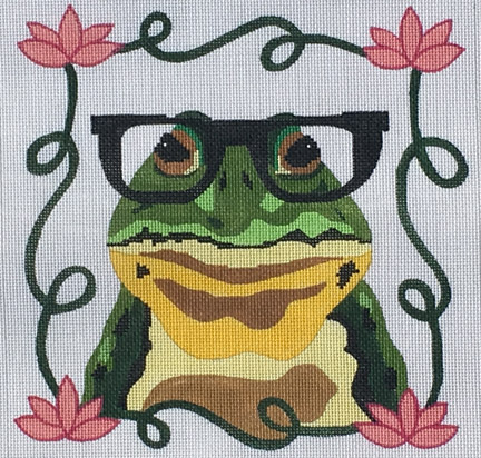 click here to view larger image of Frog with Glasses (hand painted canvases)
