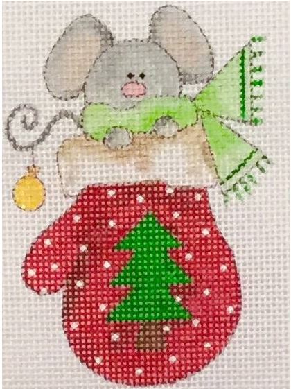 click here to view larger image of Mouse in a Mitten (hand painted canvases)