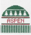 click here to view larger image of Aspen, CO - Wool Hat Ornament (hand painted canvases)