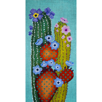 click here to view larger image of Mini Cactus Smacked Us (hand painted canvases)