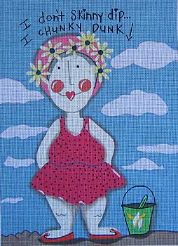 click here to view larger image of Skinny Dip (hand painted canvases)