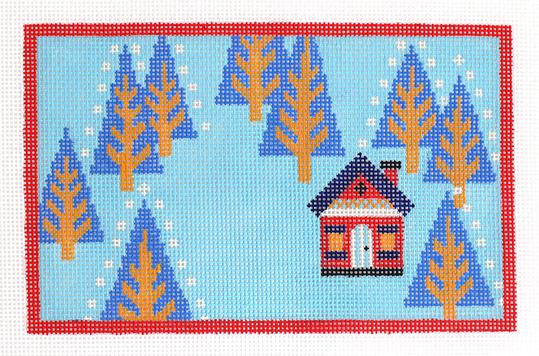 click here to view larger image of Woodland Home Winter (hand painted canvases)