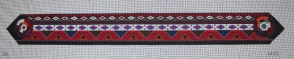 click here to view larger image of Boho Belt  - Dark Reds (hand painted canvases)