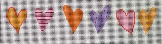 click here to view larger image of Funky Hearts (hand painted canvases)