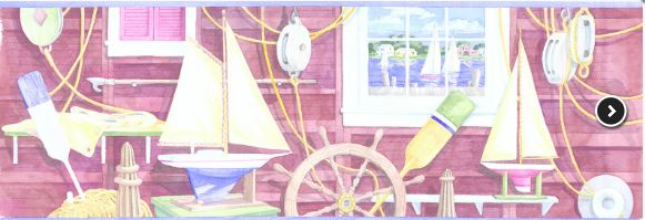 click here to view larger image of Sailor Shop  (hand painted canvases)