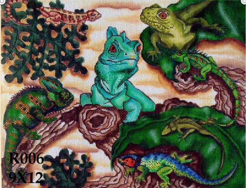 click here to view larger image of Reptiles (hand painted canvases)