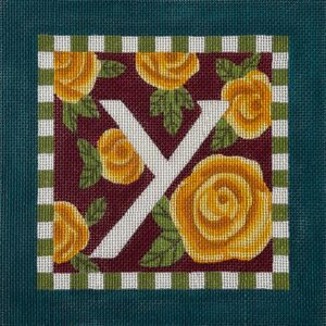click here to view larger image of Floral Letter Y (hand painted canvases)