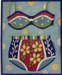 click here to view larger image of Retro Bathing Suit (hand painted canvases)