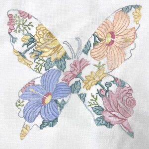 click here to view larger image of Floral Butterfly (hand painted canvases)