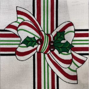 click here to view larger image of Christmas Bow (hand painted canvases)
