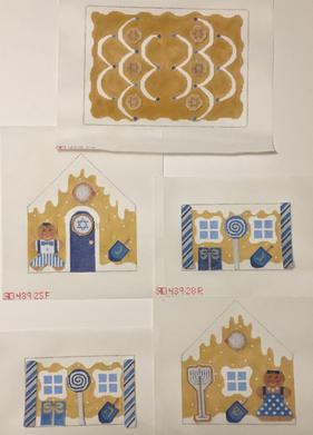 click here to view larger image of Hanukkah House Calendar (hand painted canvases)