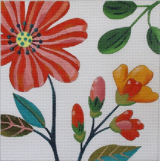 click here to view larger image of Floral Square - Flowering Buds (hand painted canvases)