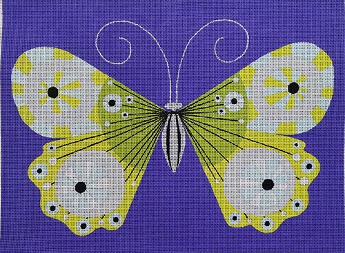 click here to view larger image of Green/Grey Butterfly - 18M (hand painted canvases)