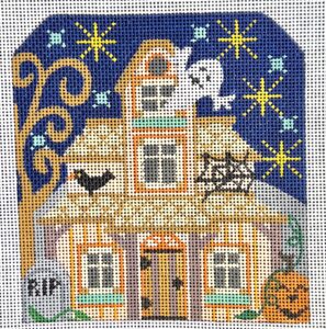 click here to view larger image of Peach and Tan Haunted House (hand painted canvases)