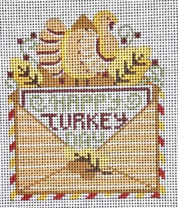 click here to view larger image of Happy Turkey Day Letter  (hand painted canvases)