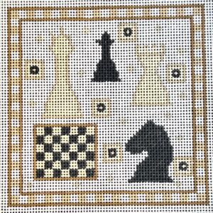 click here to view larger image of Chess Square (hand painted canvases)