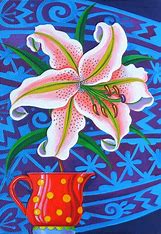 click here to view larger image of Lily (hand painted canvases)