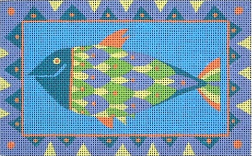 click here to view larger image of Happy Fish   (hand painted canvases)