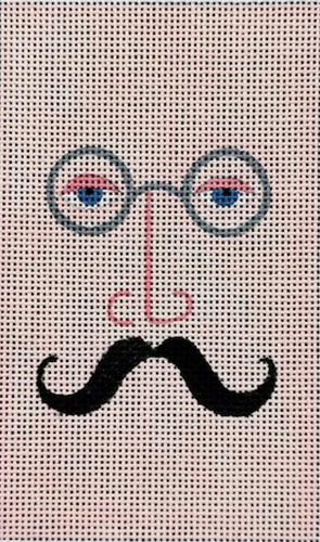 click here to view larger image of Mustache Small (hand painted canvases)
