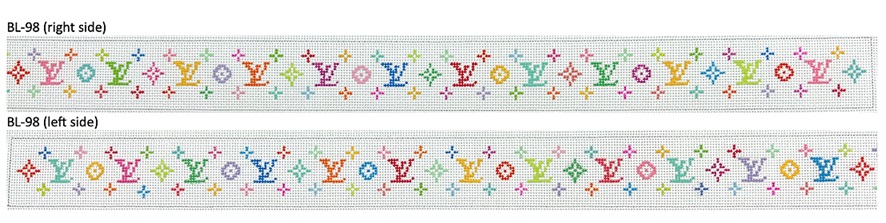click here to view larger image of Love Belt - Multicolor on White (hand painted canvases 2)