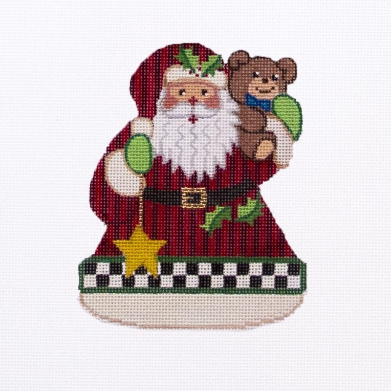click here to view larger image of Shaped Ornament Santa/Teddy Bear LO-12 (hand painted canvases)