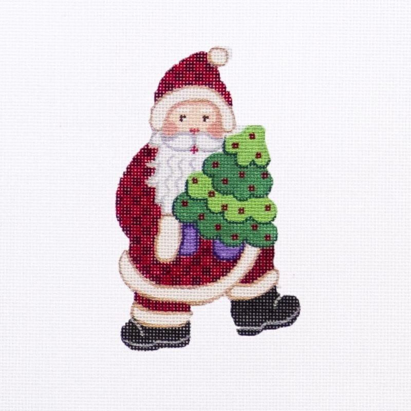 click here to view larger image of Shaped Ornament Santa/Tree LO-14 (hand painted canvases)